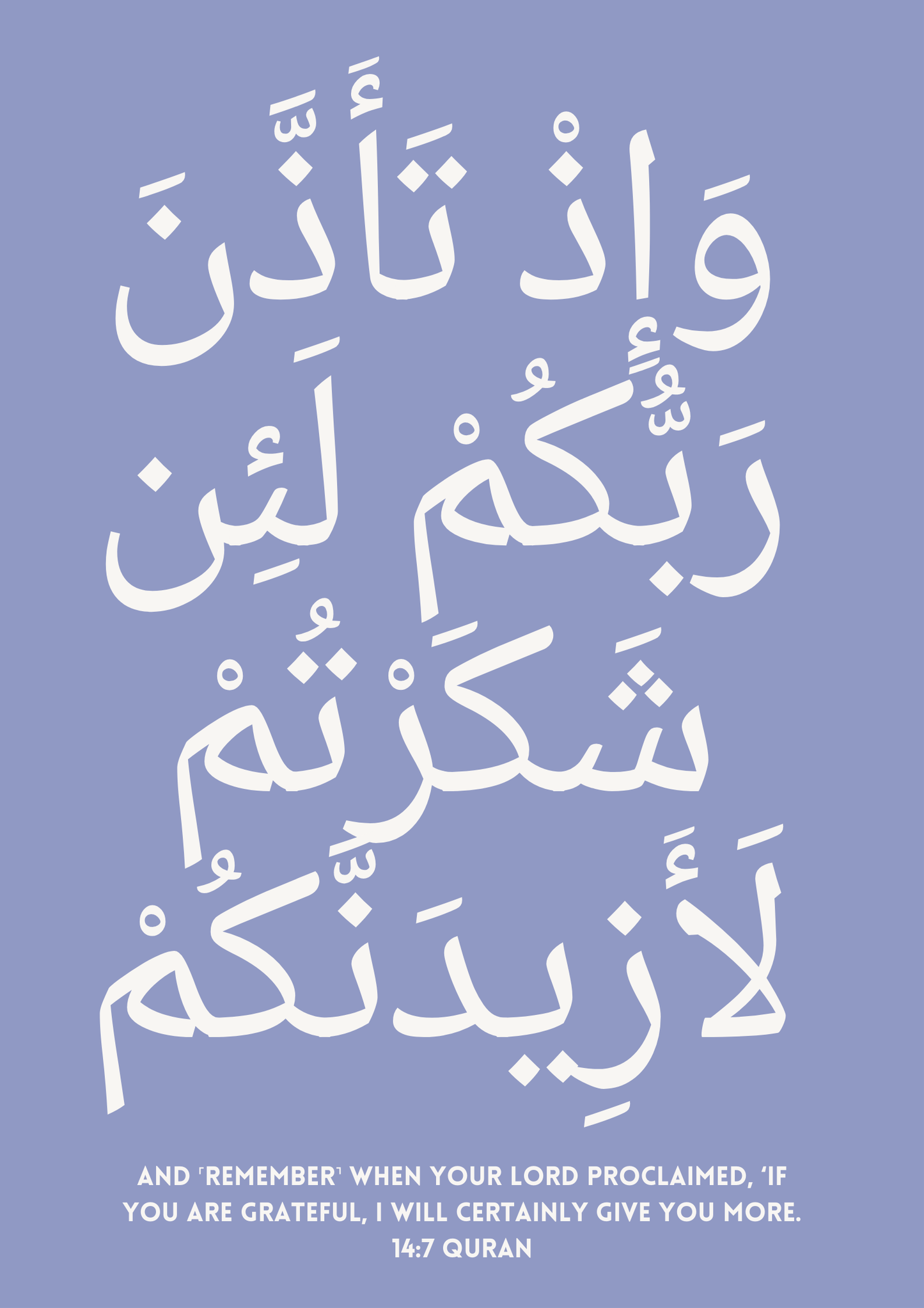 Surah Ibrahim Blau | Hochwertige Islamische Poster