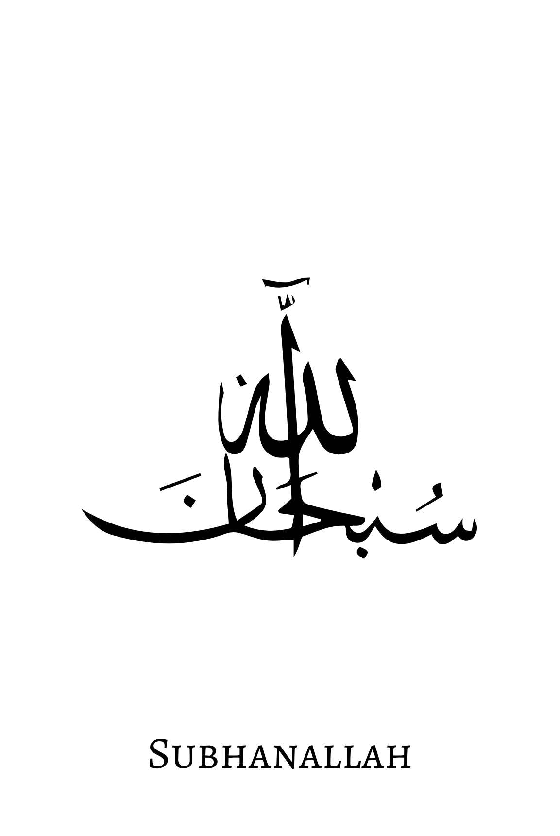 Islamposter, Subhanallah Poster, Posterset, Islamische Poster, Islamart, Küchenposter, Wohnzimmerposter