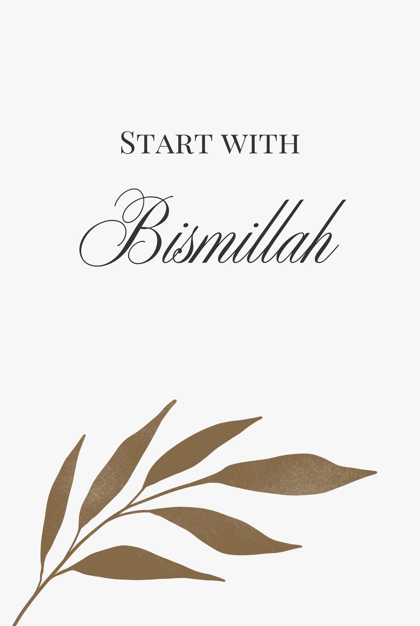 „Bismillah“ No. 2 | Küchenposter | Typografie