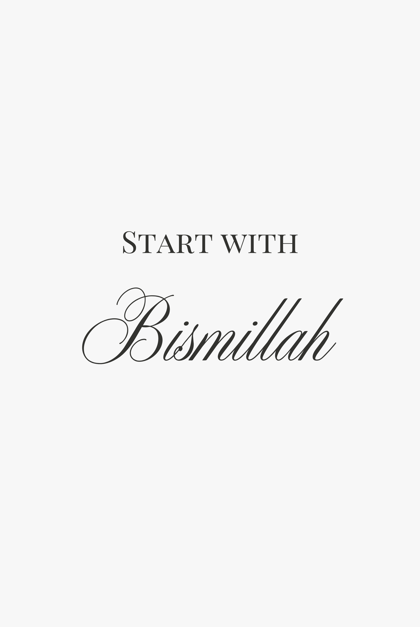 „Bismillah“ No. 1 | Küchenposter | Typografie