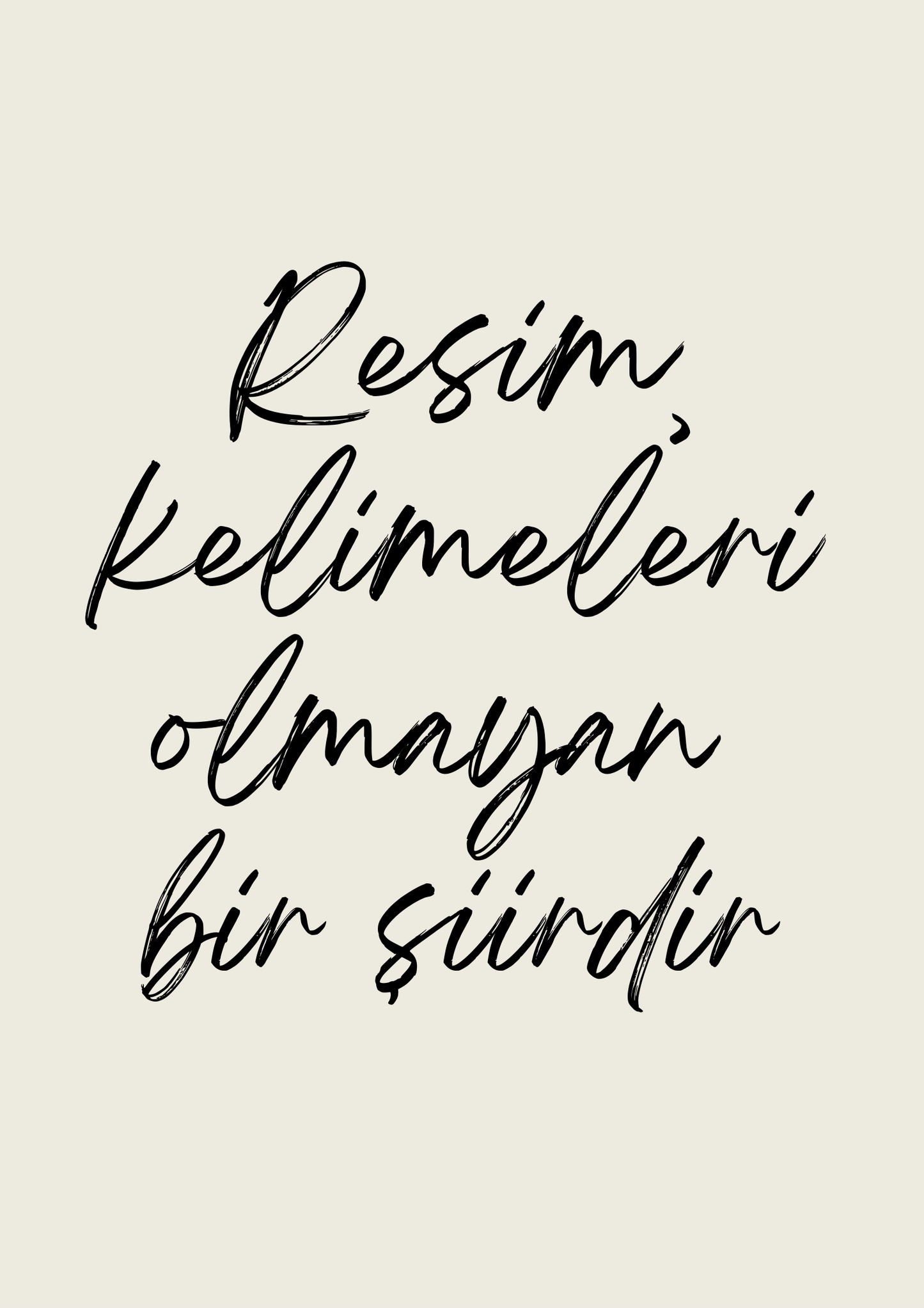 Resim Şiirdir | Typografie-/ Zitateposter