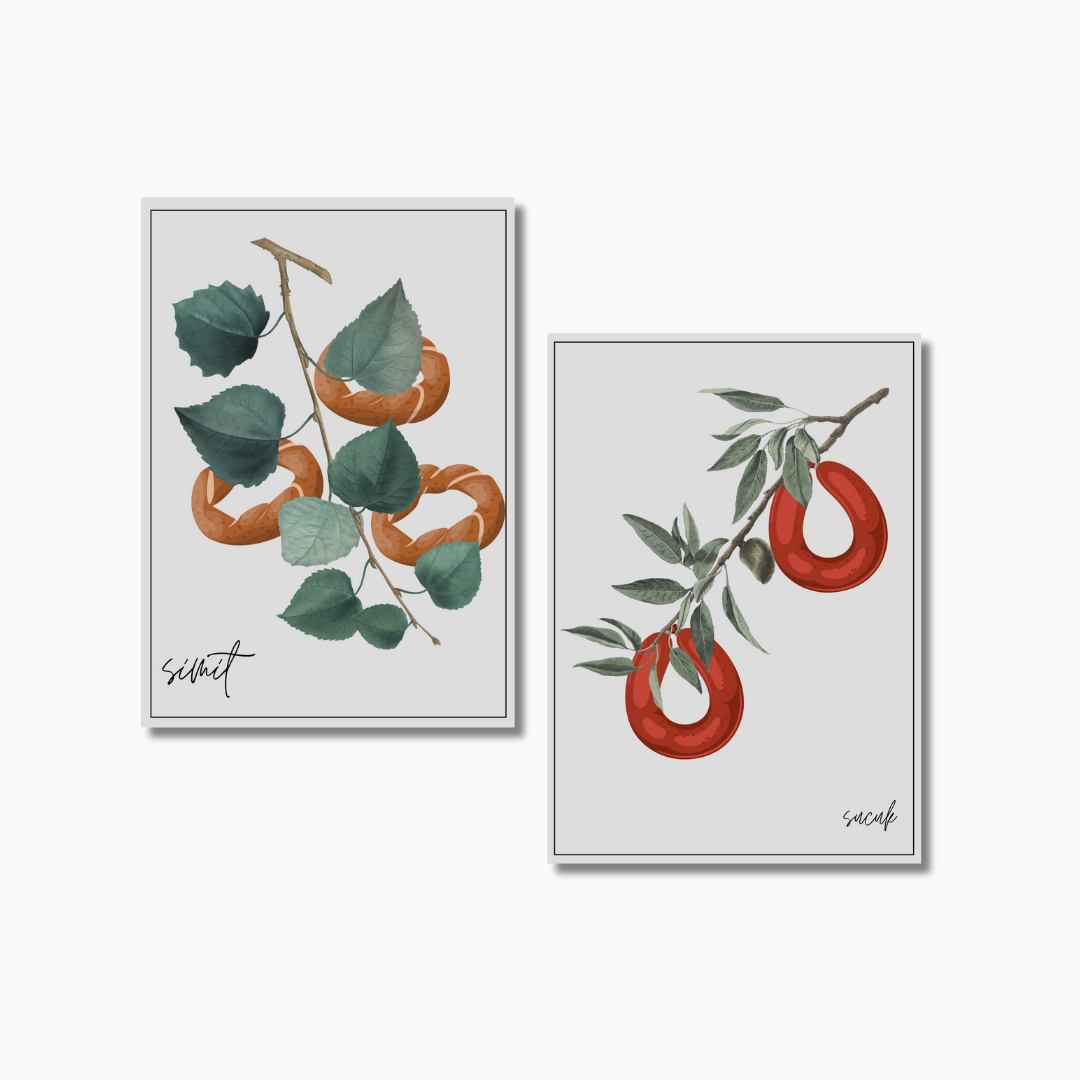 Sucuk & Simit Pflanzen Set | Küchenposter Sets