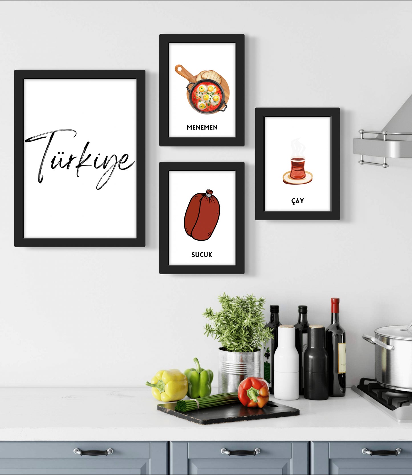 Menemen Minimalistisch | Küchenposter