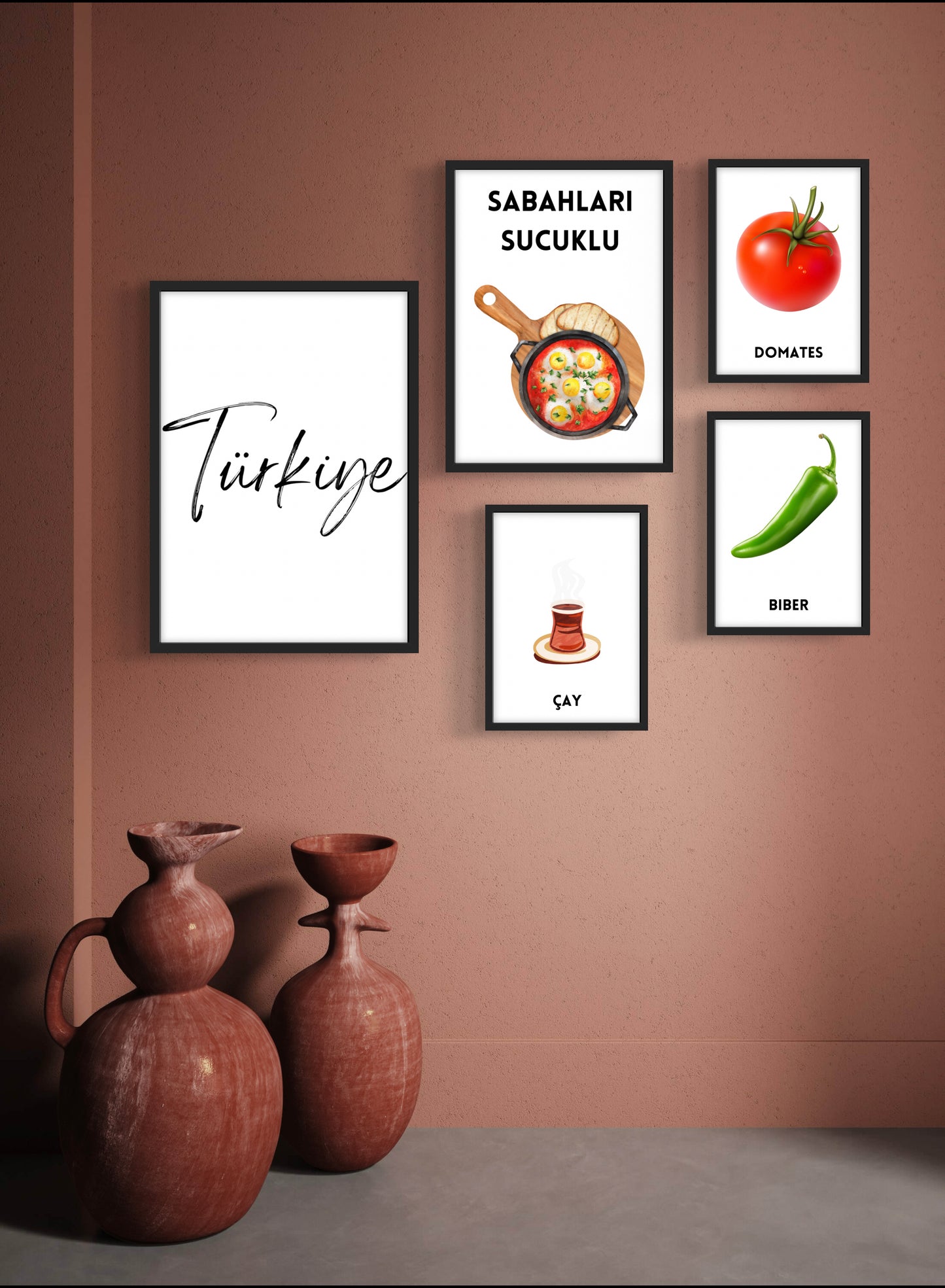 Sabahları Sucuklu Menemen Minimalistisch | Küchenposter