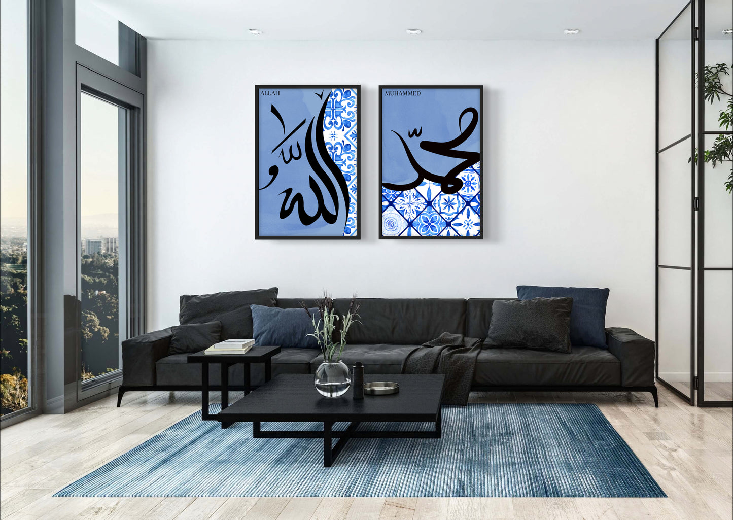 Muhammed s.a.v. Blau | Hochwertige Islamische Poster