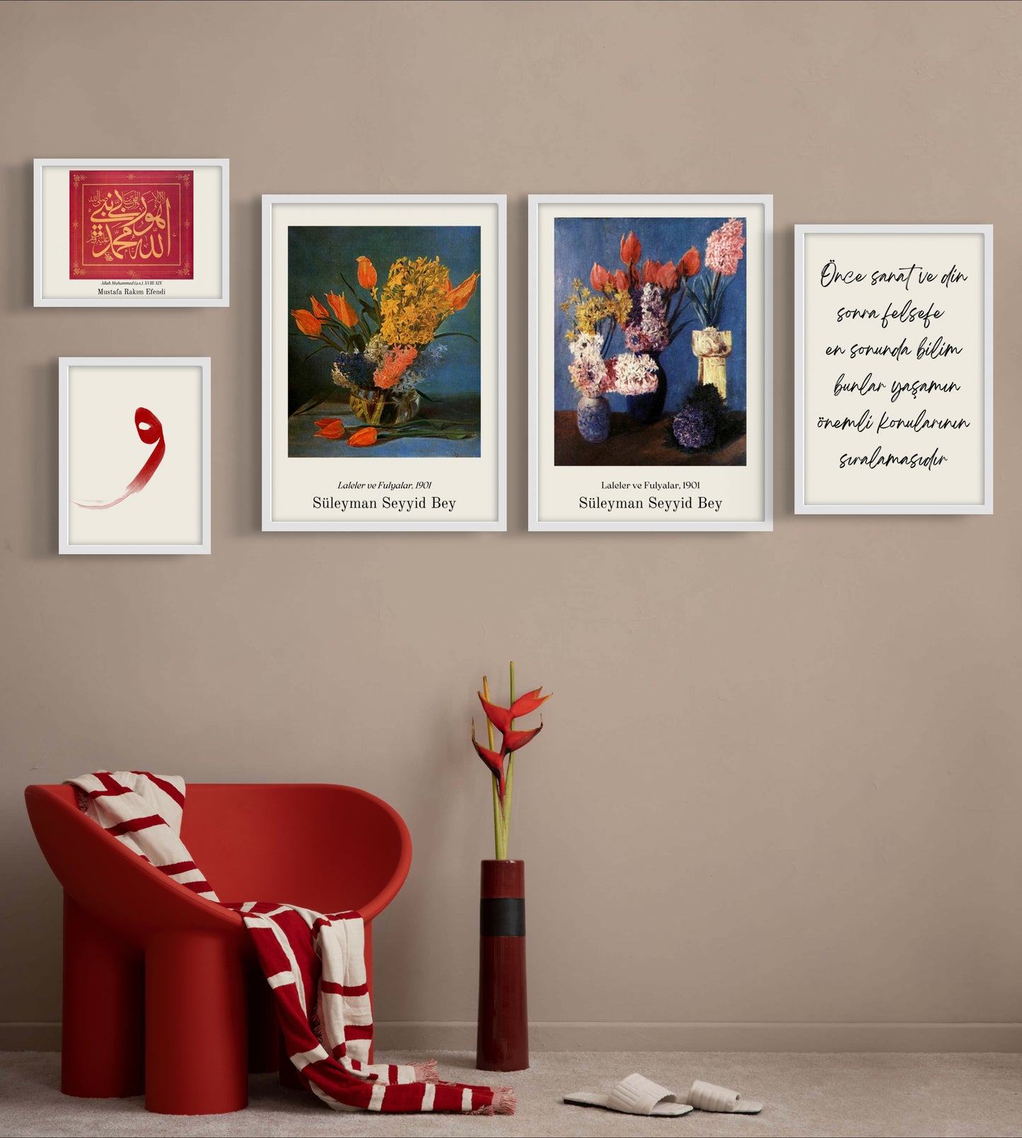 Laleler ve Fulyalar 1 | Osmanische Kunstposter
