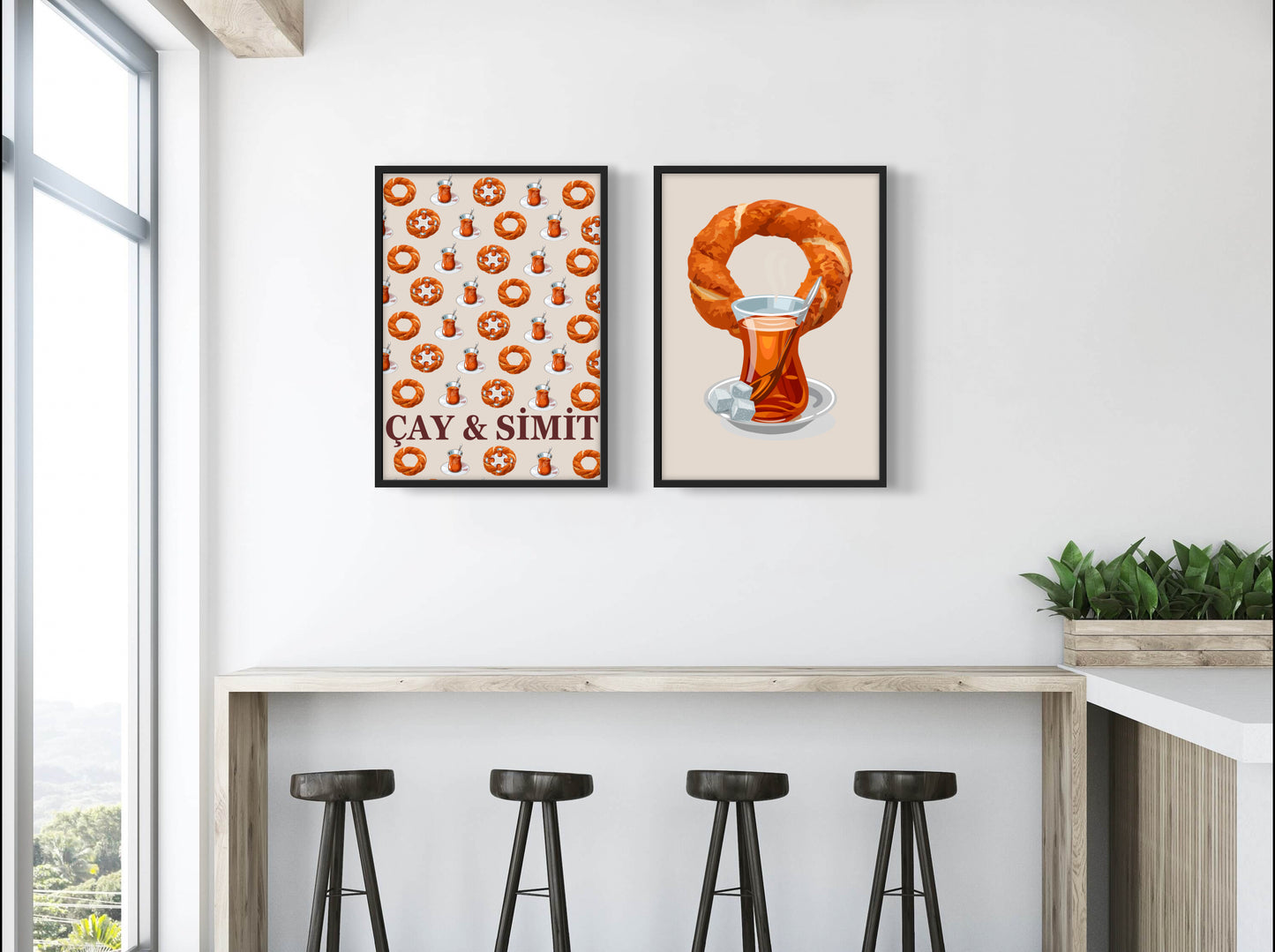 Çay & Simit Set No. 5 | Küchenposter Sets