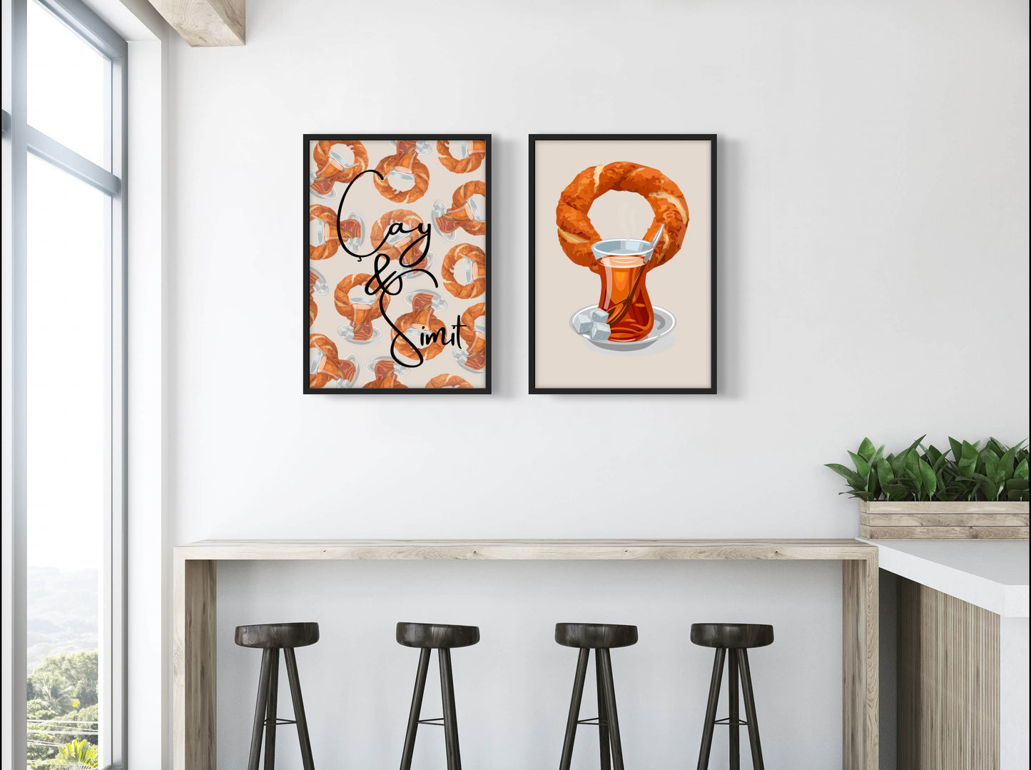 Çay & Simit Set No. 4 | Küchenposter Sets