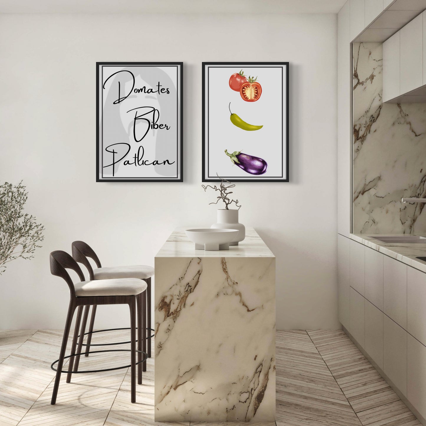 Domates, Biber, Patlıcan Barış Manço Grau 1 | Küchenposter