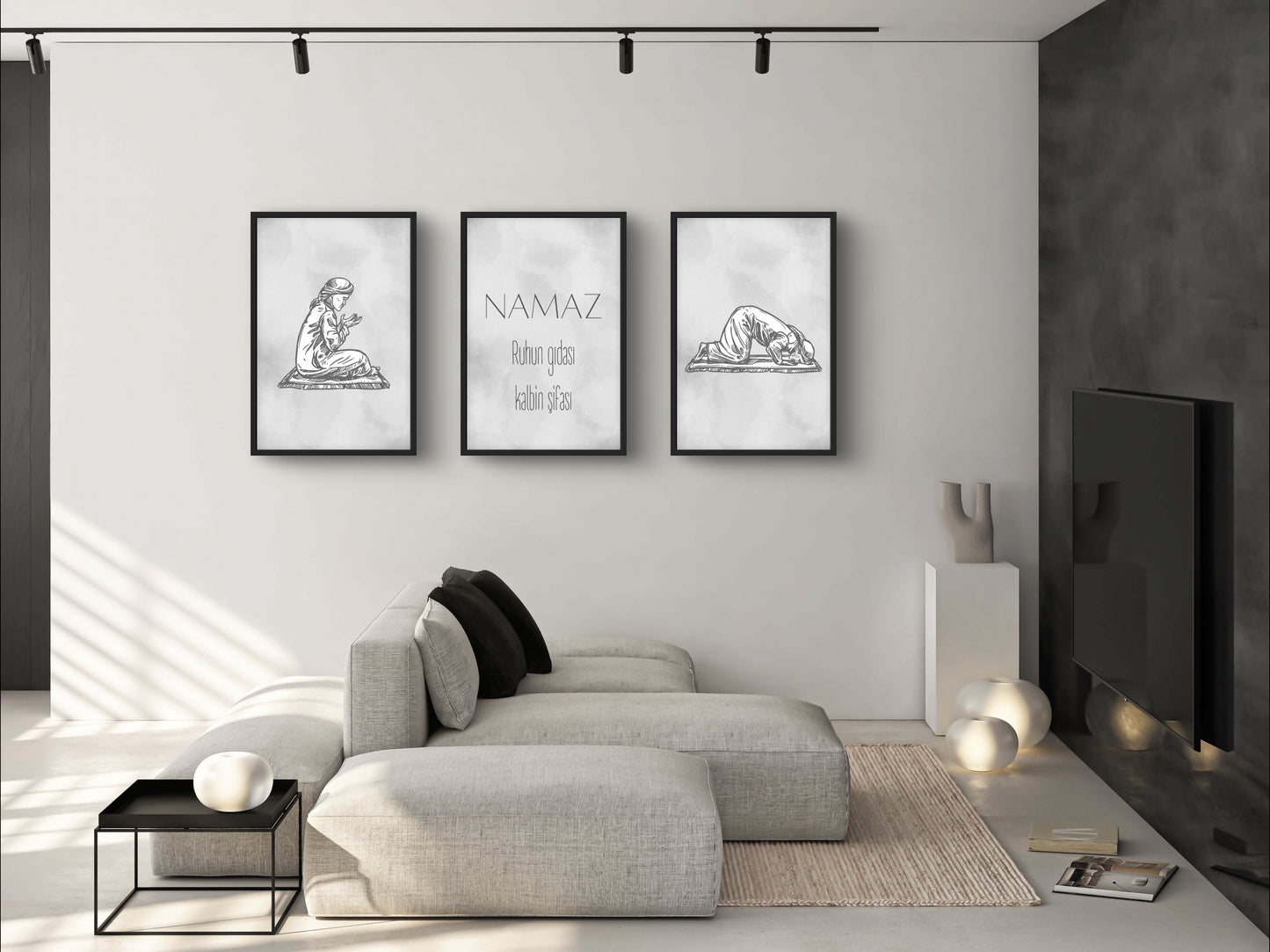 Namaz Ruhun Gıdası Grau | Islam Poster Sets