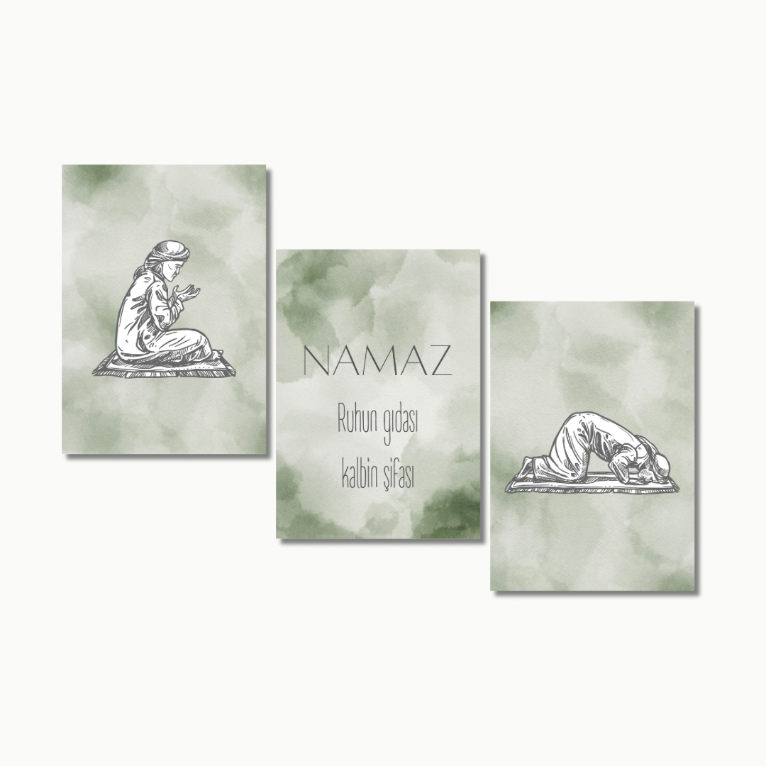 Namaz Ruhun Gıdası Grün | Islam Poster Sets