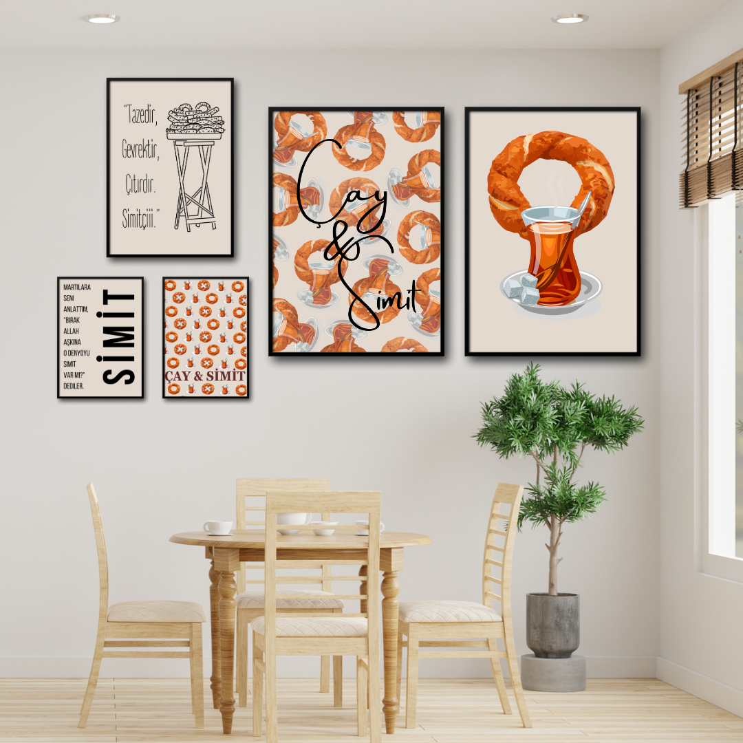 Çay & Simit Set No. 1 | Küchenposter Sets