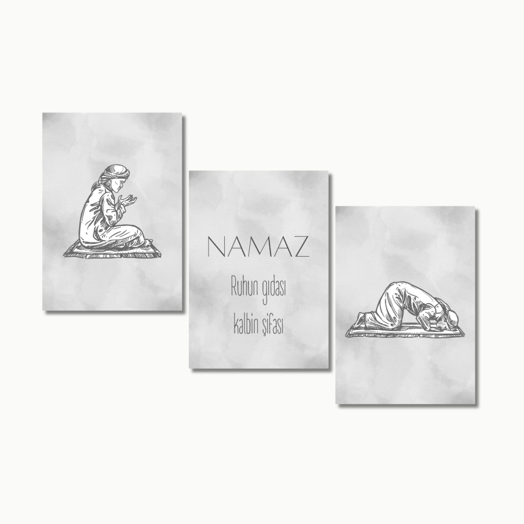 Namaz Ruhun Gıdası Grau | Islam Poster Sets