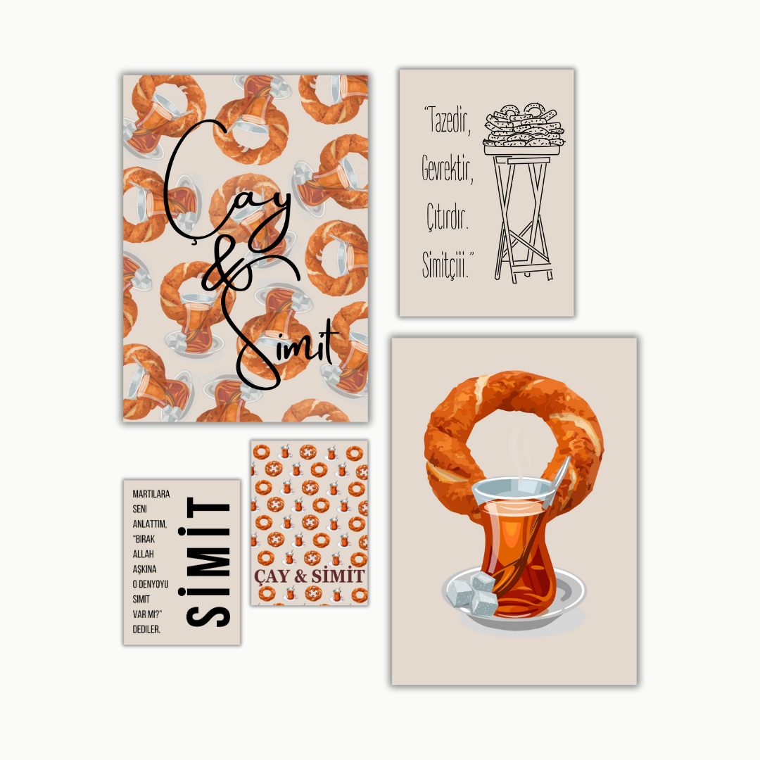 Çay & Simit Set No. 1 | Küchenposter Sets