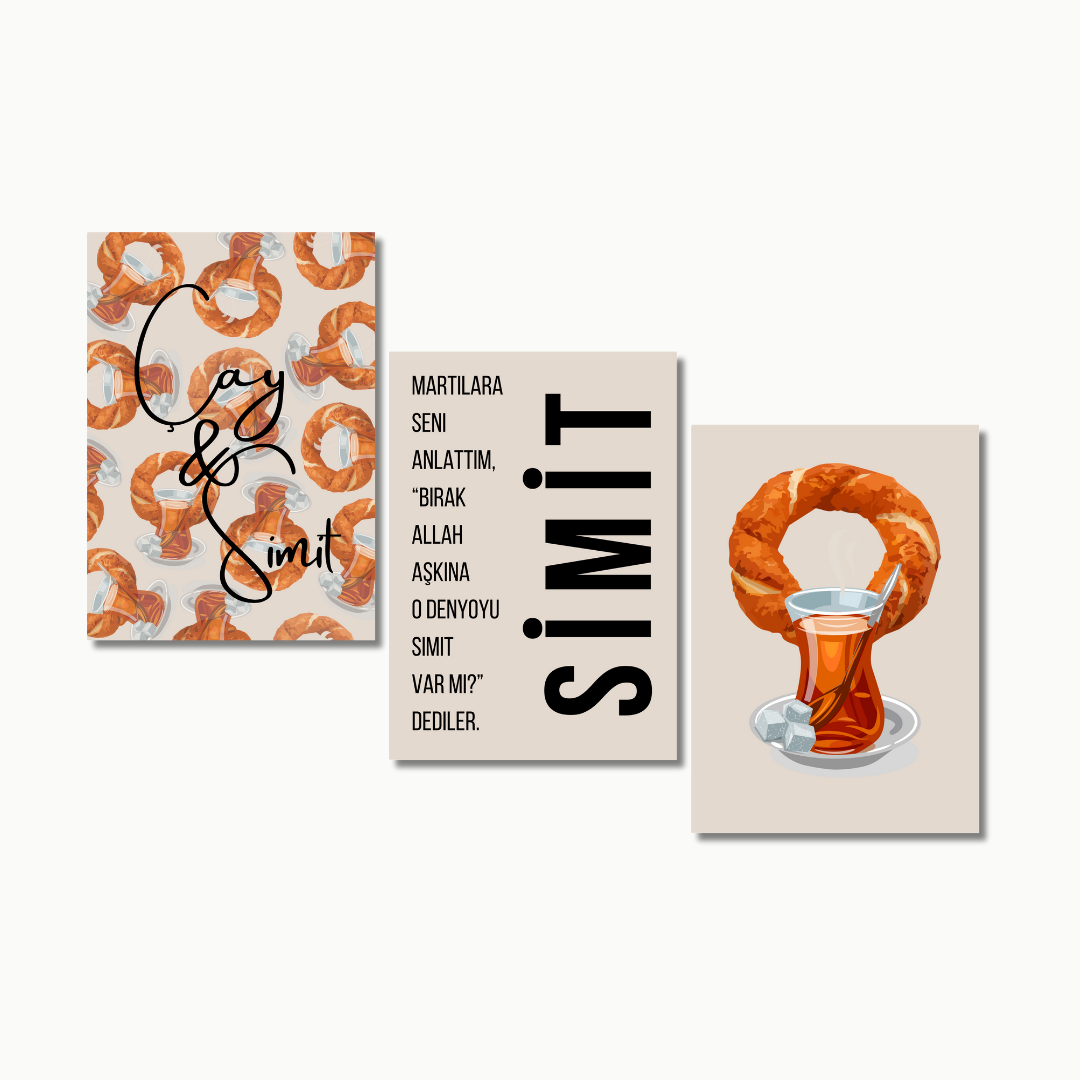 Çay & Simit Set No. 2 | Küchenposter Sets