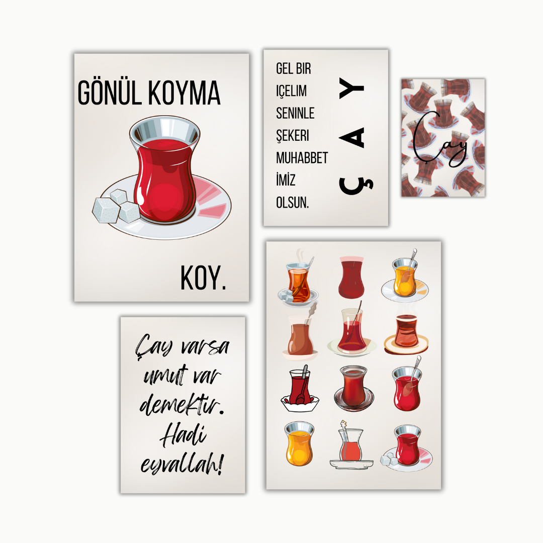 Çay Set No. 1 | Küchenposter Sets