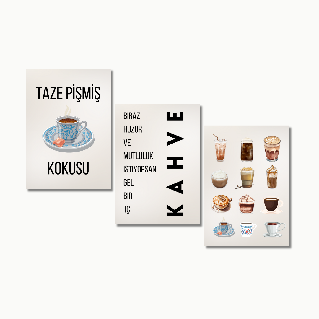 Kaffee Set No. 3 | Küchenposter Sets