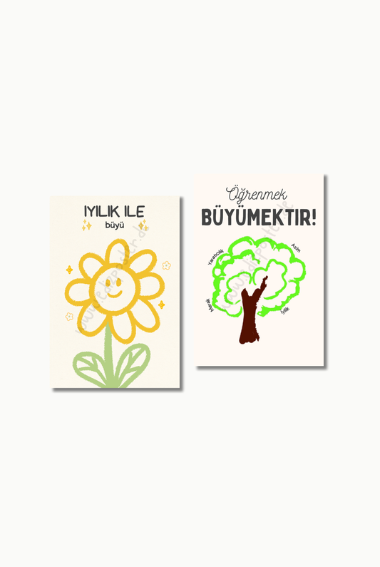 Mit Adab & Liebe wachsen No. 1 | Islam Poster Sets