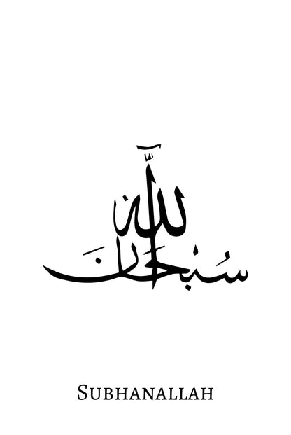 Islamposter, Subhanallah Poster, Posterset, Islamische Poster, Islamart, Küchenposter, Wohnzimmerposter