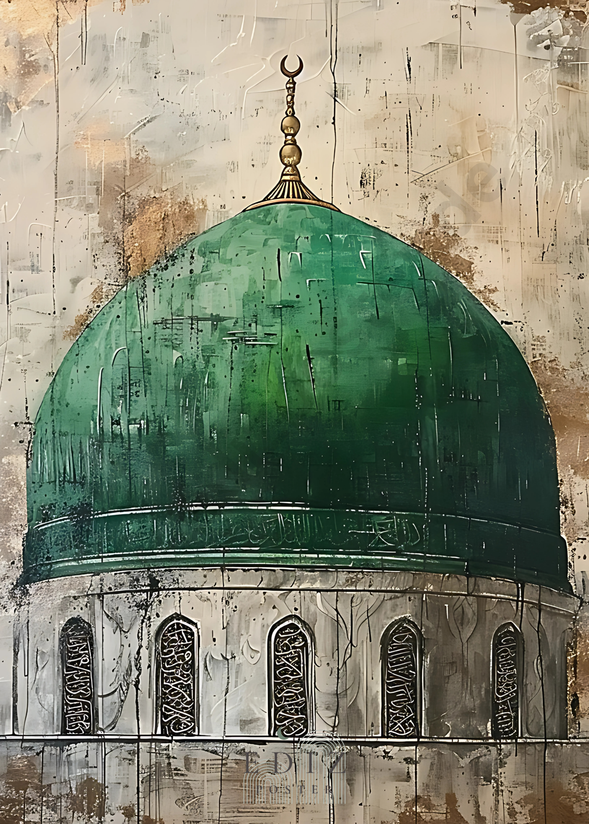 Poster der Prophetenmoschee mit Qubba, elegantes Kunstposter für islamische Wanddekoration, detaillierte Darstellung der Kuppel (Qubba) in minimalistischer Kunst – perfekte Geschenkidee für muslimische Haushalte Kunstposter Islamisch, Islamische Geschenke Ideen, Islamische Poster, Prophetenmoschee Poster, Qubba Kunstposter, Moschee Kunstdruck, Geschenkideen Islamisch, Islamic Calligraphy Art, Islamische Wanddekoration, Medina Moschee, Minimalistische islamische Kunst, Qubba Moschee, Islamische GeschenkIdeen