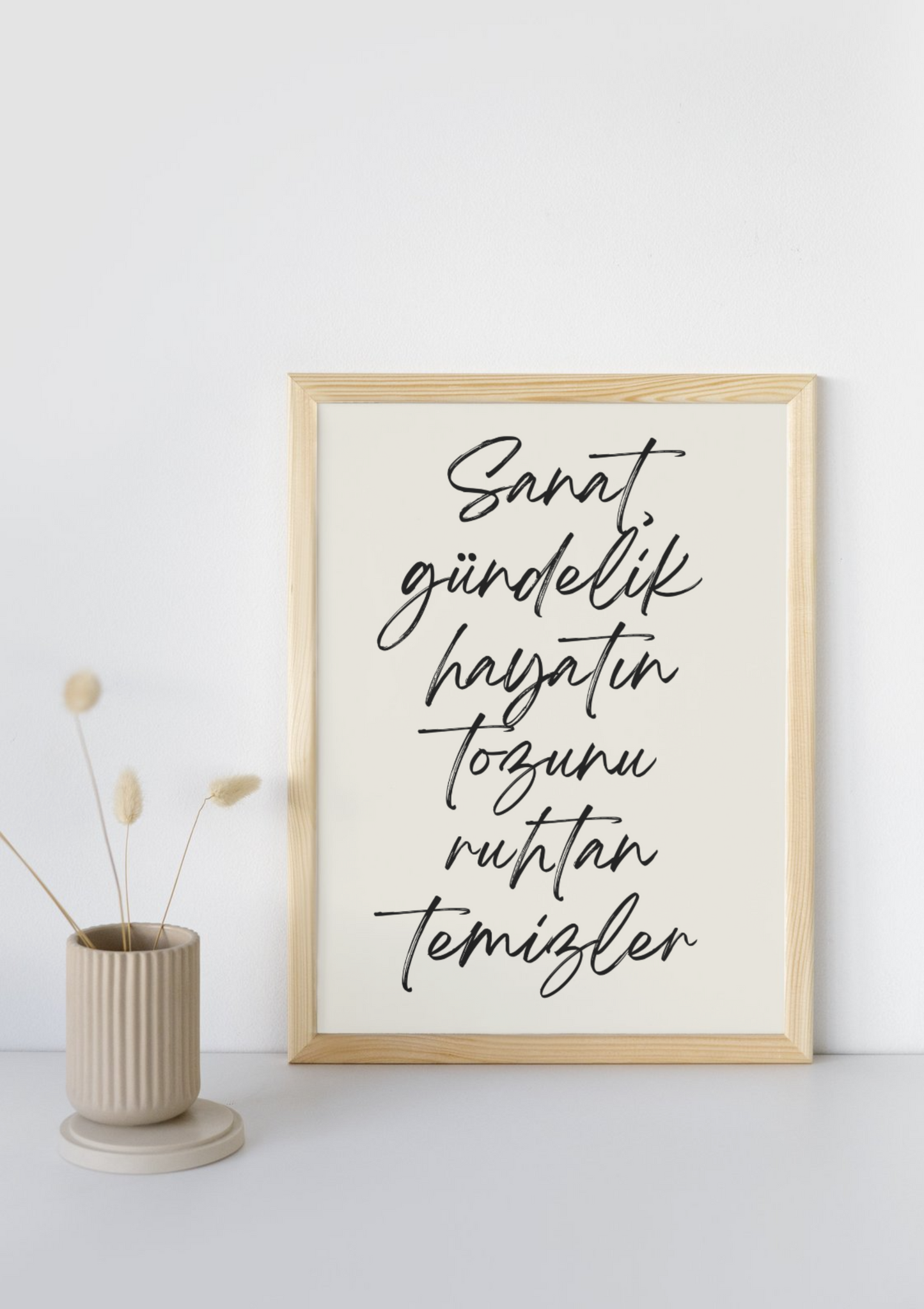 Sanat Ruhu Temizler | Typografie-/ Zitateposter