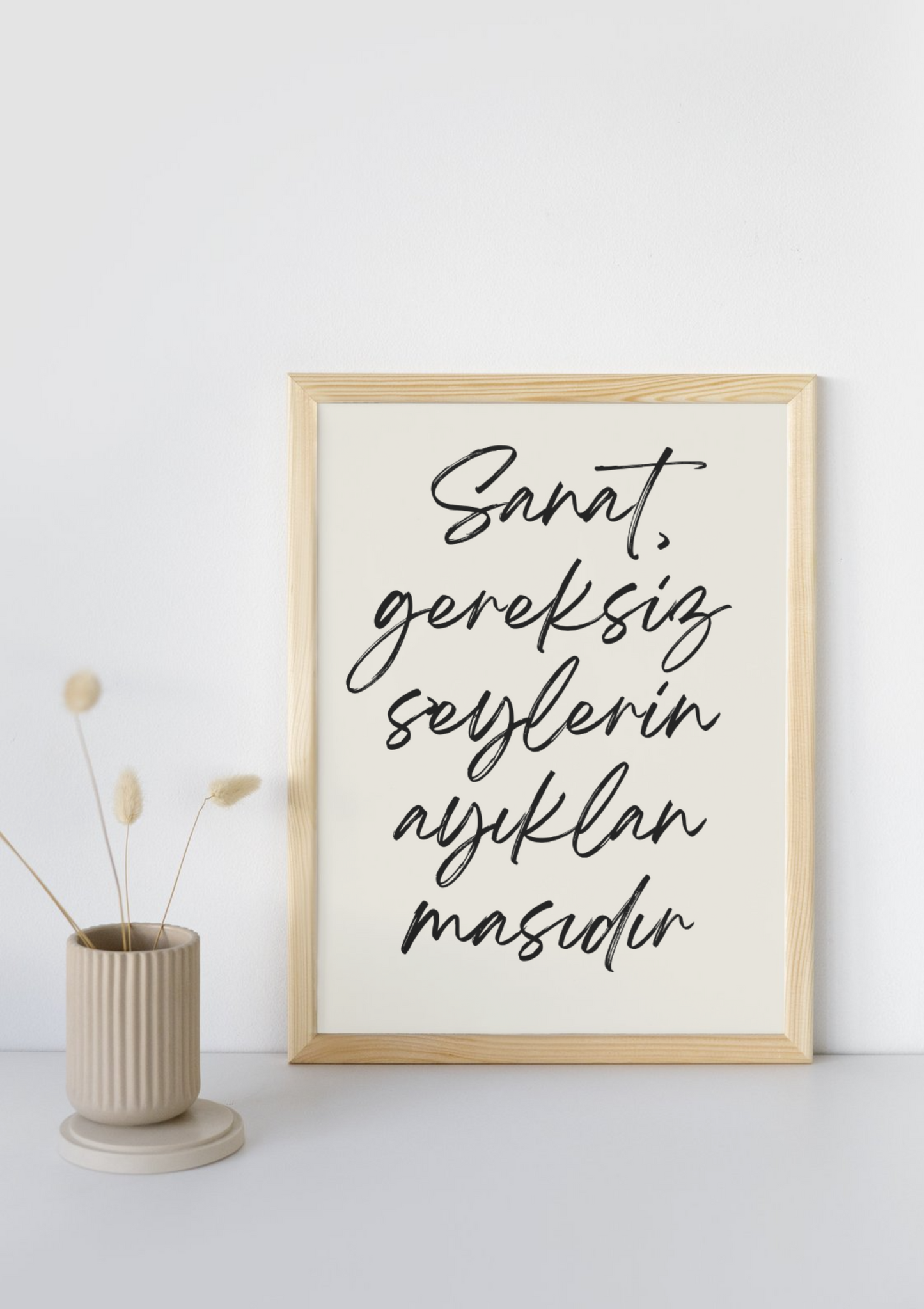 Sanat ve ayıklanma | Typografie-/ Zitateposter