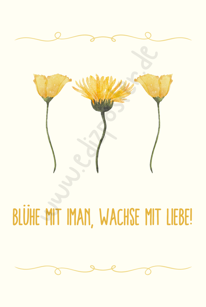 Blühender Iman Set No. 2 | Islam Poster Sets