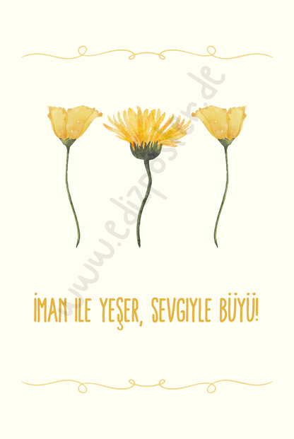 Blühender Iman Set No. 2 | Islam Poster Sets
