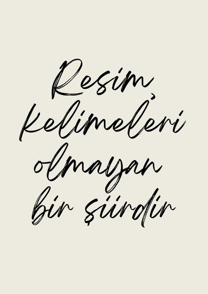 Resim Şiirdir | Typografie-/ Zitateposter