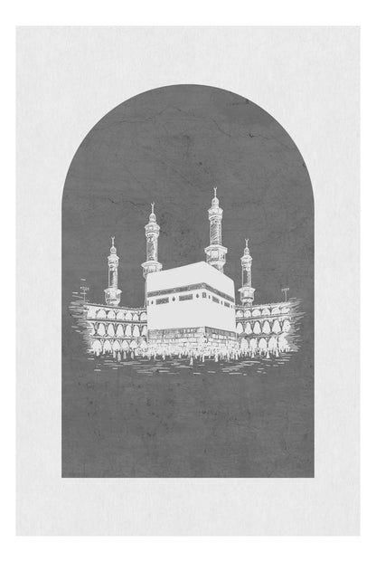 Kaaba Braun/ Grau | Islamische Poster