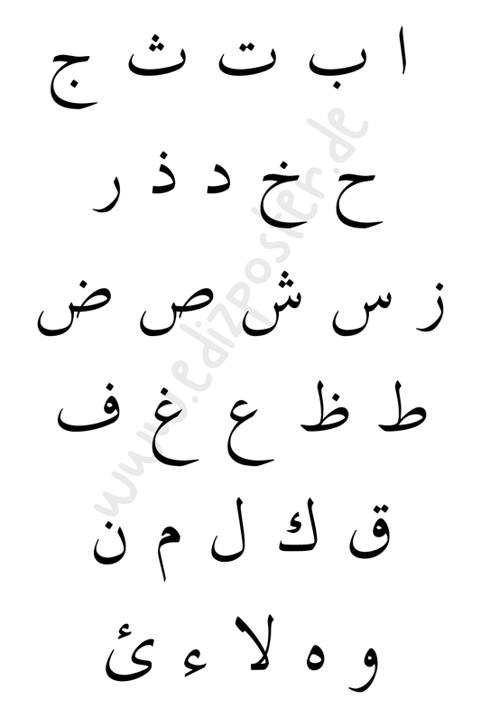 Arabisches Alphabet No. 1 | Islamische Poster für Kinder