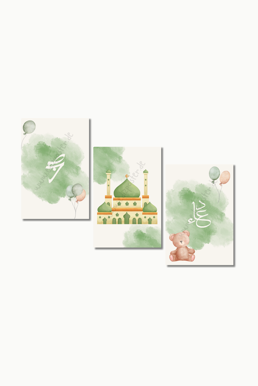Kleine Herzen, starker Glaube | Islam Poster Sets