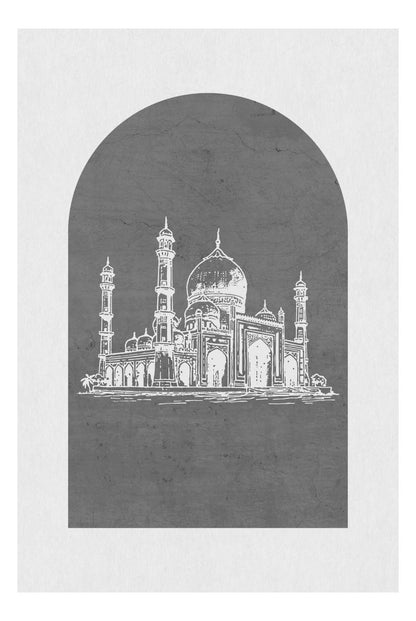 Moschee Braun/ Grau 1 | Islamische Poster