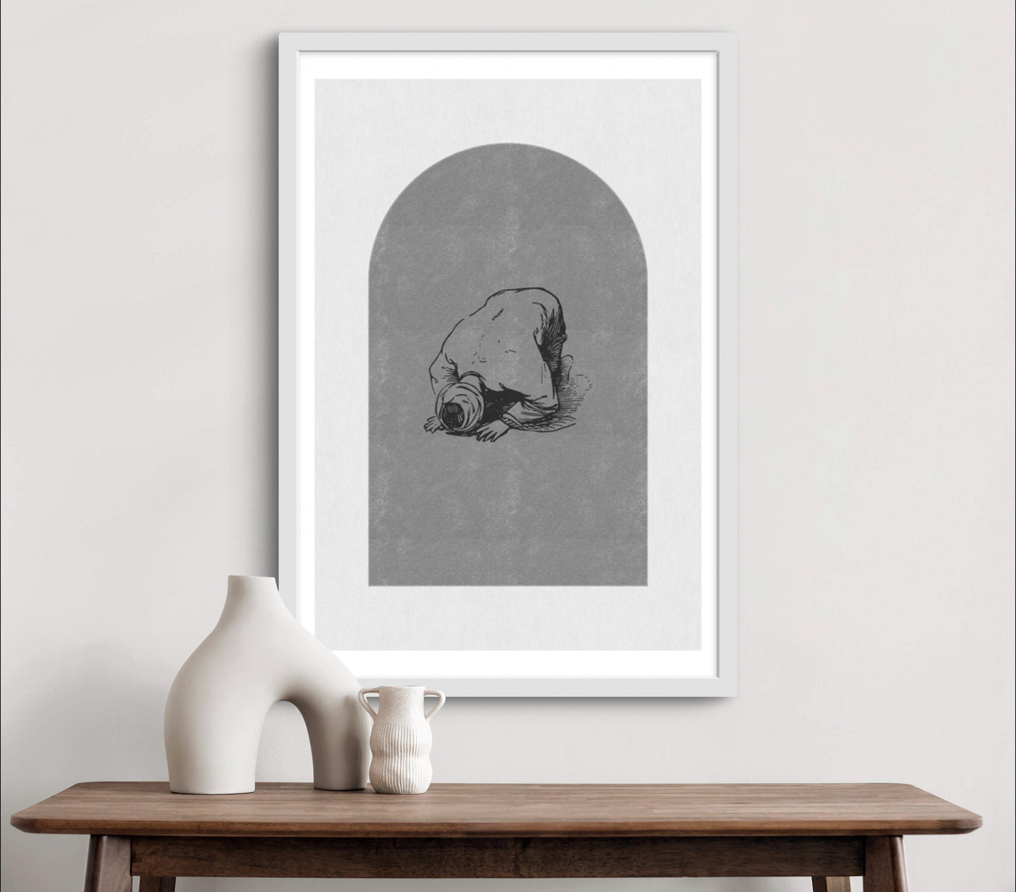 Secde Grau | Islamische Poster