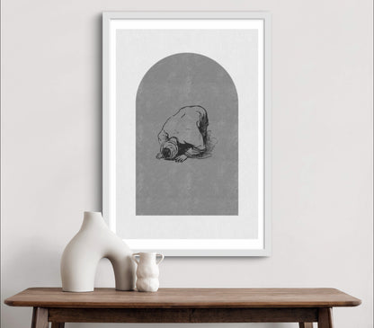 Secde Grau | Islamische Poster