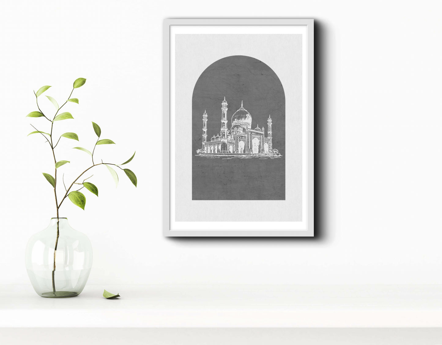 Moschee Braun/ Grau 1 | Islamische Poster