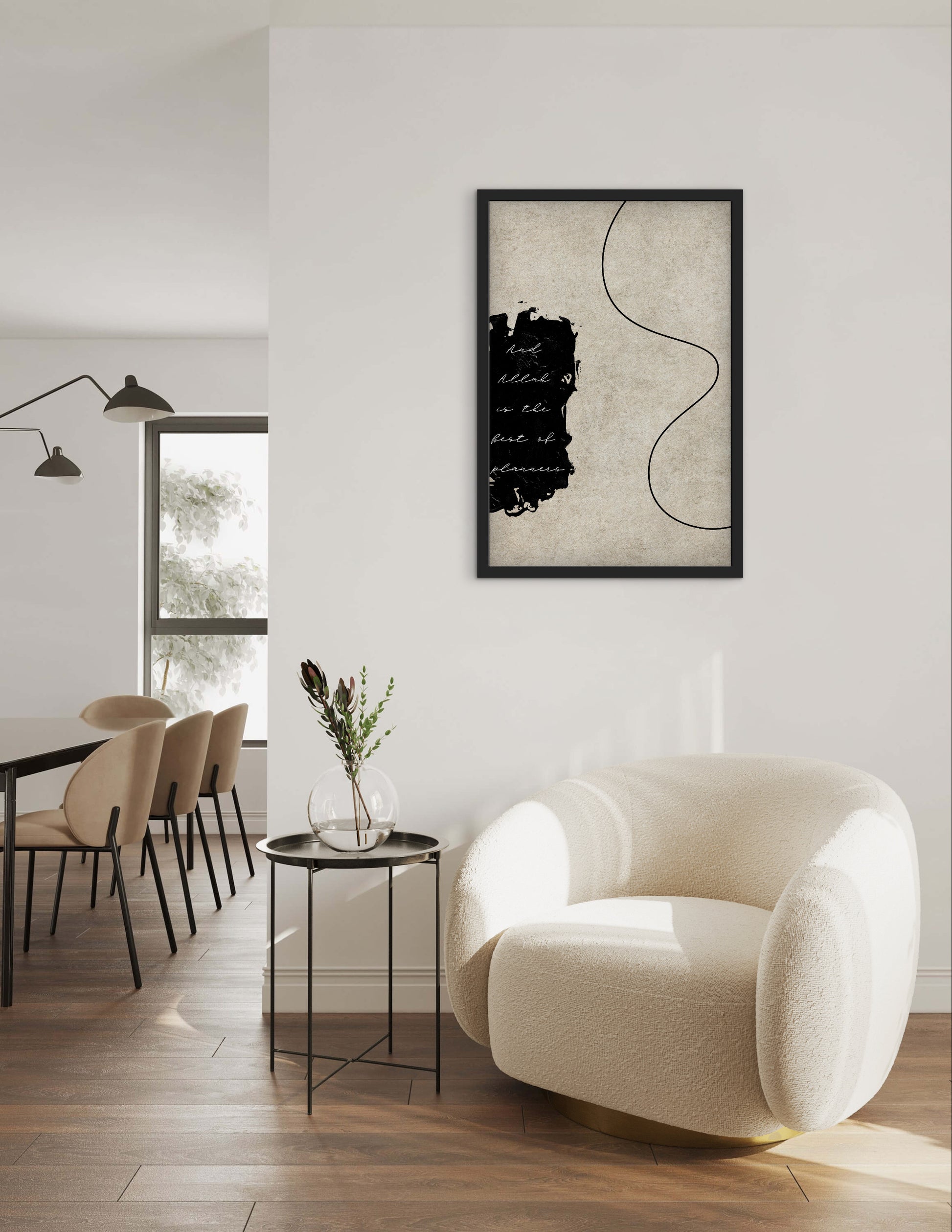 Islamposter, Allah is the best of planners, allah is the best planner, abstrakte minimalistische poster kunstposter, islamische Poster, Islam Geschenke, Geschenke für Muslime, Ramadandekoration, Ramadandeko, Ramadangeschenke, Ramadan, Ramazan dekorasyonu, ramazan dekoru