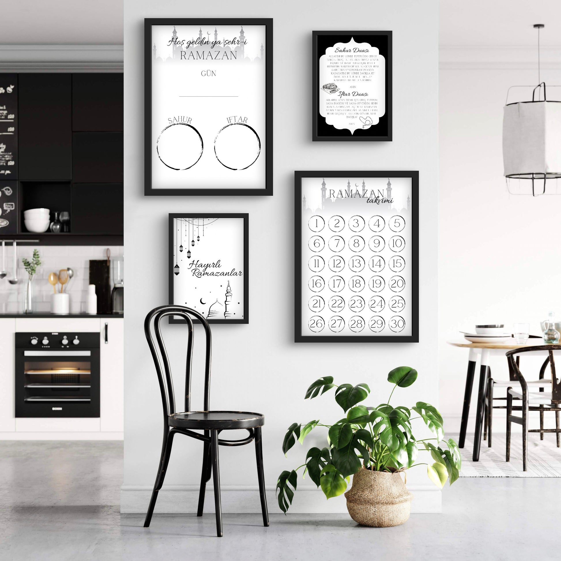 Digitale Ramadan Karten als PDF und PNG Download, Ramadan Printables zum selbst Ausdrucken für Zuhause oder Copyshop