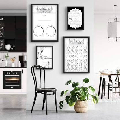 Digitale Ramadan Karten als PDF und PNG Download, Ramadan Printables zum selbst Ausdrucken für Zuhause oder Copyshop