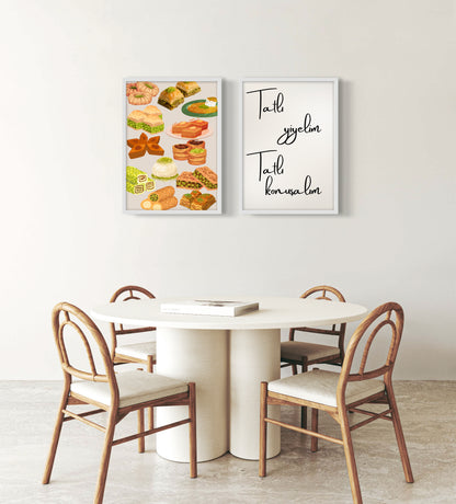 Türkische Süßspeisen Kunst | Küchenposter