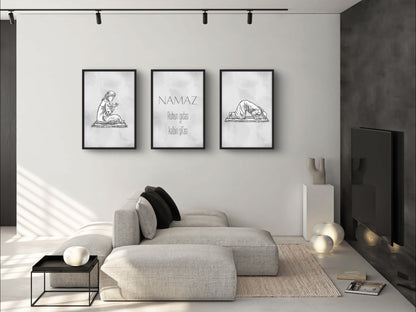 Namaz Ruhun Gıdası Grau | Islam Poster Sets