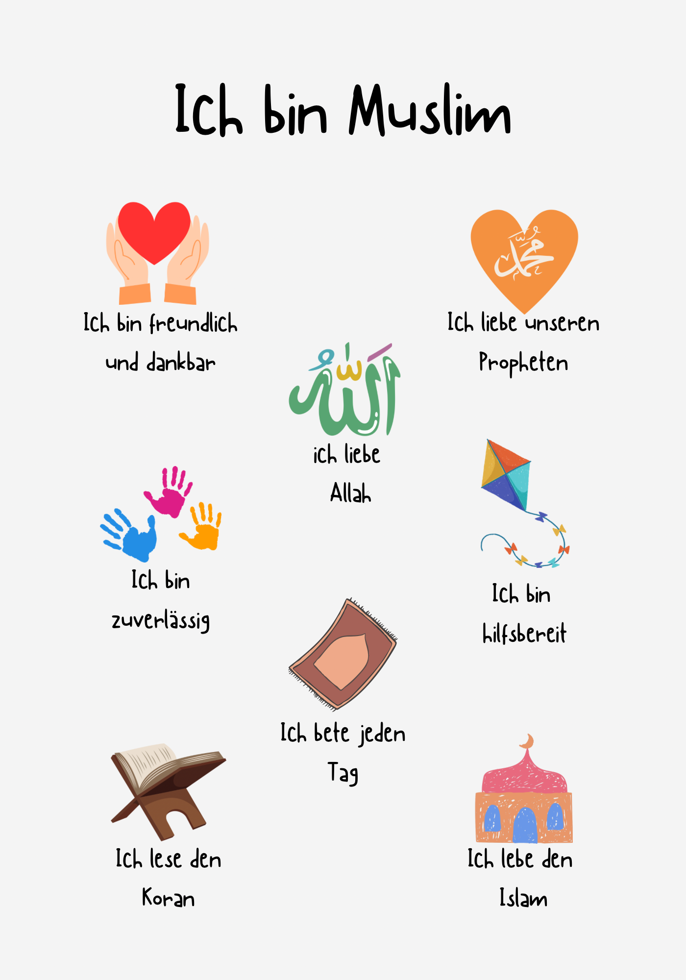 Islamische Erziehung No. 5 | Islam Poster Sets