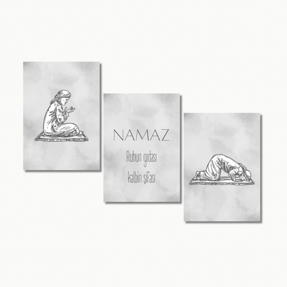 Namaz Ruhun Gıdası Grau | Islam Poster Sets