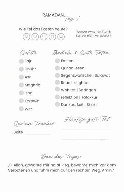 Mein Ramadan Tagebuch