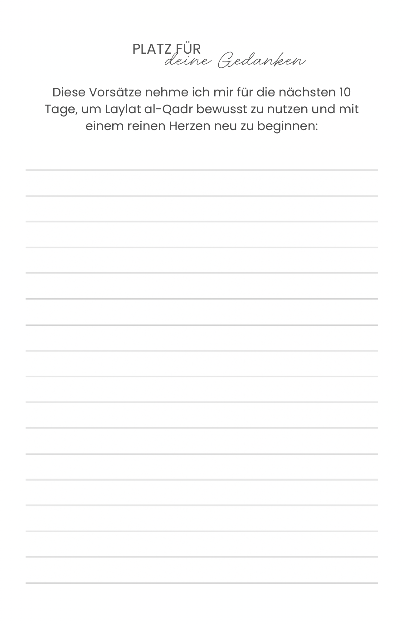 Mein Ramadan Tagebuch