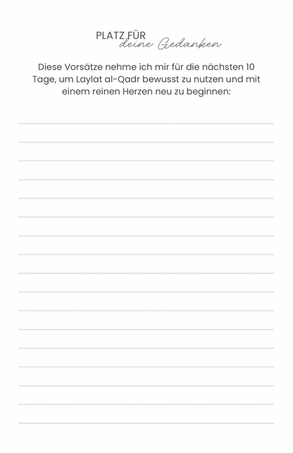 Mein Ramadan Tagebuch